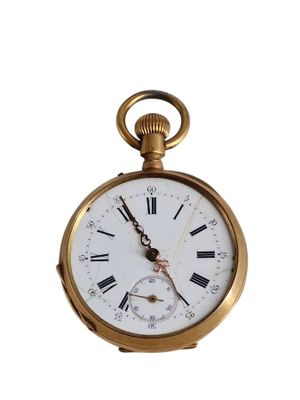 Montre de gousset en or double boitier or Poids brut : 64,5 … - Photo 1