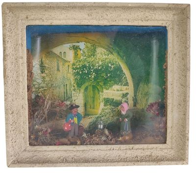 a picture of a painting on the wall of a house