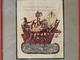 an image of a picture of a boat with people on it