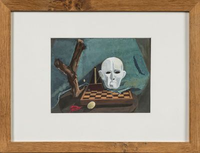 Hubert GAILLARD (1912-2003) Composition au masque Gouache su…