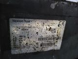 a close up of a metal box with a label on it