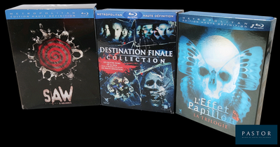 trois films en Blu-ray présentés sur un fond noir