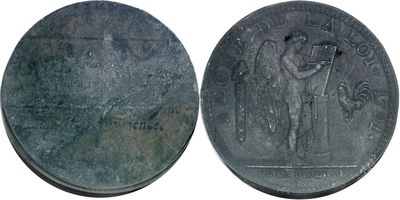 une image représentant une pièce de monnaie sur laquelle figurent un homme et une femme