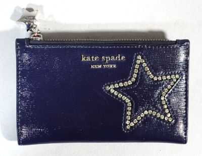 KATE SPADE Portefeuille en cuir bleu