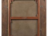 an image of a picture frame with a brown canvas and a wooden frame