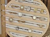 a picture of a display of jewelry on a table