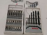 bosch screwdriver set in plastic case on white surface