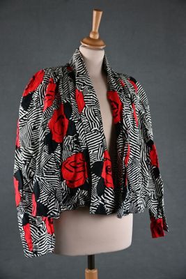 LANVIN, Veste à motif floral. Usures.