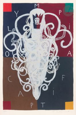 an image of a picture of a painting of a woman in a white dress