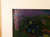 a painting hanging on the wall of a room