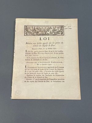 1 document révolutionnaire concernant le département des Lan…