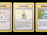 three cards with different types of pokemon characters on them