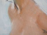 a painting of a woman with a flower in her hair