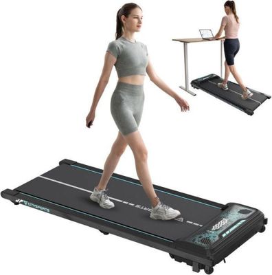 two images of a woman walking on a tread machine