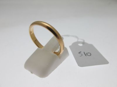 alliance demi-jonc plat or 750°/°° non gravée, bossuée TDD… - Photo 1