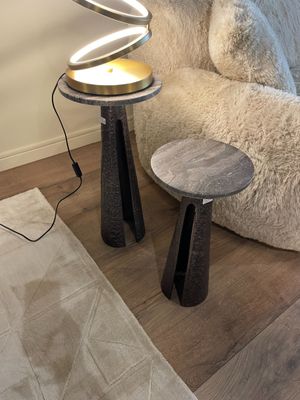 1 table d’appoint « Eldora » bronze, diam. 30 cm.