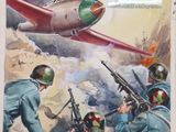 an image of a magazine with a picture of a plane and soldiers