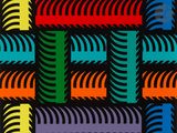 an image of a multicolored pattern of spirals on a black background