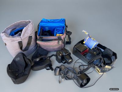many items that are sitting on the table together