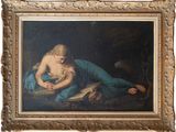 une image d'une peinture représentant une femme allongée sur un lit
