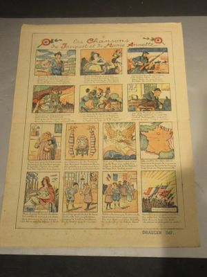 une image représentant une vieille bande dessinée avec des illustrations