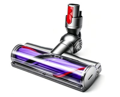 gros plan d'un aspirateur sur une surface blanche
