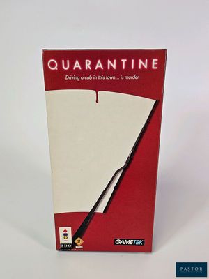 une boîte de quarantaine posée sur une surface blanche