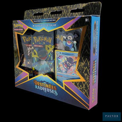 deux cartes Pokémon dans une boîte sur fond noir