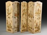 pair of chinese hand painted folding screen screens
