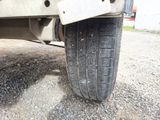 a close up of a tire on a truck