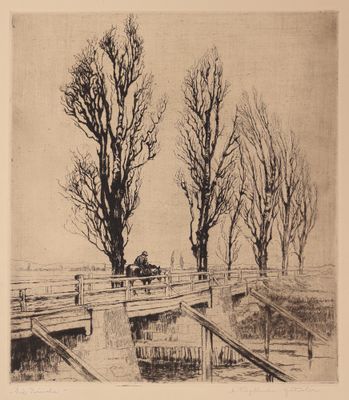 une image représentant un dessin d'un pont avec des arbres en arrière-plan
