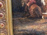 a picture of a painting of a man riding a horse