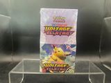 display case for a pokemon trading card game featuring a yellow pikachu