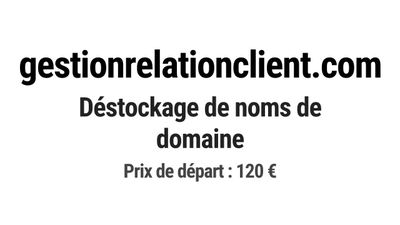 Nom de domaine gestionrelationclient.