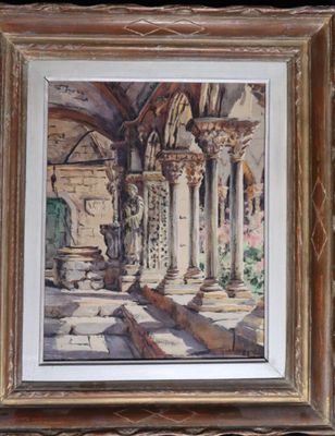 Georges CHAPPUIS (1920-2010) Le puits dans le cloître Saint …