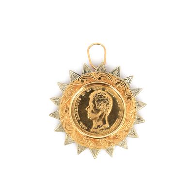 une image représentant une médaille d'or avec la tête d'une femme au centre