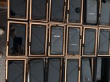 a lot of black boxes stacked on top of each other