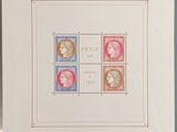 une image représentant une femme et un homme sur des timbres