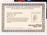 a picture of a certificate with a picture of a man