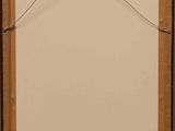 an image of a picture frame hanging on a wall with a string