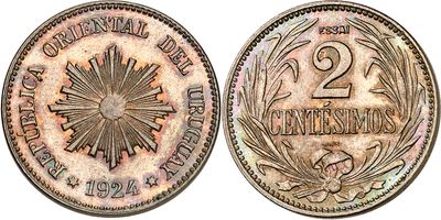 a close up of a coin with the number 2 on it