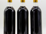 three bottles of syrup sit side by side on a white surface