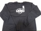 black long sleeved shirt with a logo on the chest