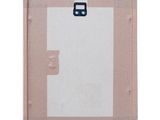 an image of a picture frame with a piece of paper taped to it