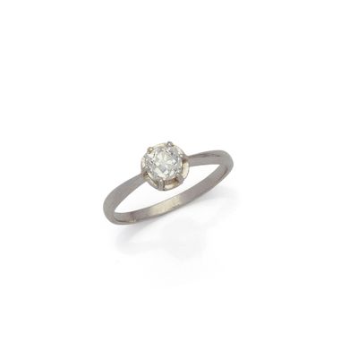 a diamond single - stone ring, by van cleef