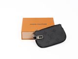 porte-monnaie Louis Vuitton en cuir noir à motif Monogramme