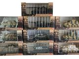 de nombreux types de réservoirs exposés dans une vitrine