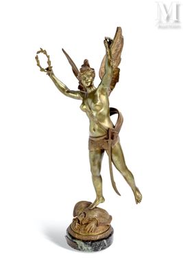 an image of a statue of a woman holding a bird