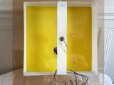 a picture of a picture frame with wires attached to it
