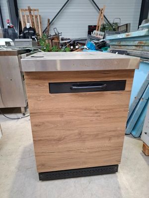 Petit meuble-caisse éclairant un tiroir 2 niches et tablette…